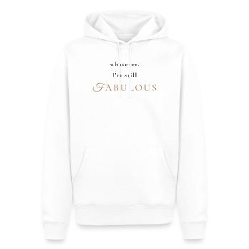 Quoi que ce soit, je suis toujours fabuleux - Citation de luxe élégant - Sweat à capuche Premium bio Homme - blanc - Devant - Nico (187cm)