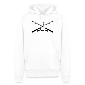 Angelruten Angelhaken Angeln Angelverein - Männer Premium Bio Hoodie - Weiß - Vorne - Nico (187cm)