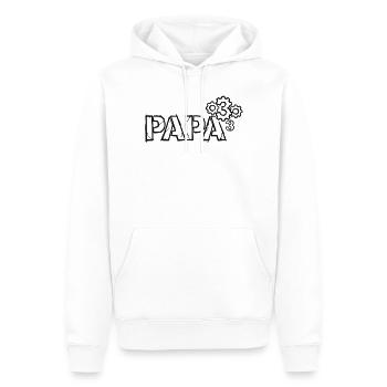 Papa Mécanicien à 3 vitesses Père de trois enfants - Sweat à capuche Premium bio Homme - blanc - Devant - Nico (187cm)