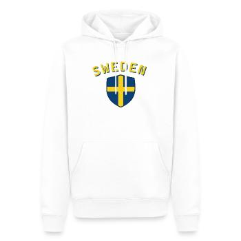 Schweden - Männer Premium Bio Hoodie - Weiß - Vorne - Nico (187cm)
