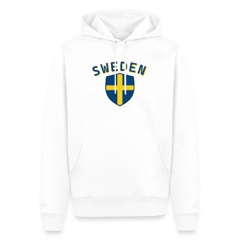 Schweden - Männer Premium Bio Hoodie - Weiß - Vorne - Nico (187cm)