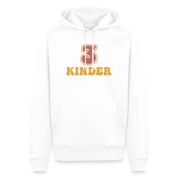 3 enfants Maman Papa Parents de trois Rétro - Sweat à capuche Premium bio Homme - blanc - Devant - Nico (187cm)