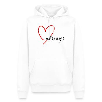 Red Sketch Heart Hand Drawing - Men’s Premium Organic Hoodie - white - Front - Nico (187cm)