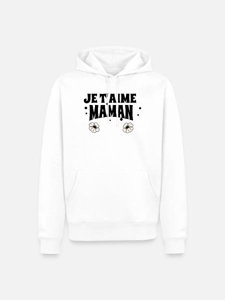 Ich liebe dich, Mama - Männer Premium Bio Hoodie - Weiß