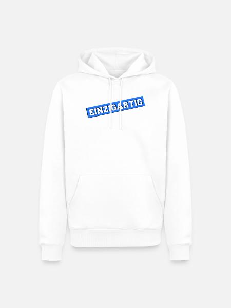einzigartig02 - Männer Premium Bio Hoodie - Weiß