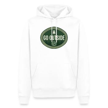 Sortez Écurie Rétro Nature Compass Vintage - Sweat à capuche Premium bio Homme - blanc - Devant - Nico (187cm)