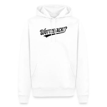 Wottzefack Humor Spruch Lustig Witzig Geschenkidee - Männer Premium Bio Hoodie - Weiß - Vorne - Nico (187cm)