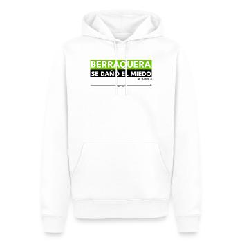 BERRAQUERA - SE DAÑÓ EL MIEDO - Men’s Premium Organic Hoodie - white - Front - Nico (187cm)