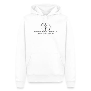 AI Studium - Männer Premium Bio Hoodie - Weiß - Vorne - Nico (187cm)