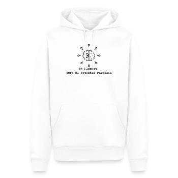 KI Studium - Männer Premium Bio Hoodie - Weiß - Vorne - Nico (187cm)