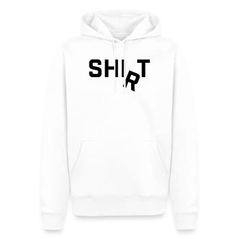 Le Chemise R s’inscrit autour du motif du slogan - Sweat à capuche Premium bio Homme - blanc - Devant - Nico (187cm)
