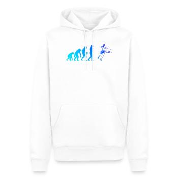 Pickleball athlete motif around pickleball tournament - Men’s Premium Organic Hoodie - white - Front - Nico (187cm)