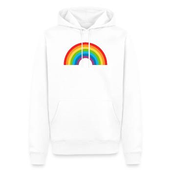 Regenbogen - Männer Premium Bio Hoodie - Weiß - Vorne - Nico (187cm)