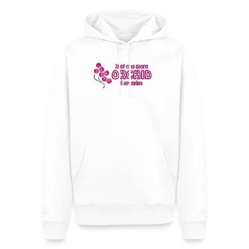 Encore une orchidée, je te le promets – l’art floral - Sweat à capuche Premium bio Homme - blanc - Devant - Nico (187cm)