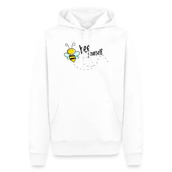 Bee Yourself Bee Saying T-Shirt - Men’s Premium Organic Hoodie - white - Front - Nico (187cm)