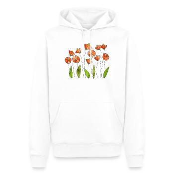 Blumen - Männer Premium Bio Hoodie - Weiß - Vorne - Nico (187cm)