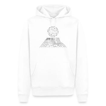 Boule géométrique - Sweat à capuche Premium bio Homme - blanc - Devant - Nico (187cm)