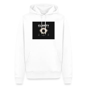 Clarity – Minimal Future Graphic - Men’s Premium Organic Hoodie - white - Front - Nico (187cm)