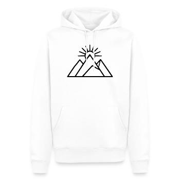 Berge wandern Sonne Wanderurlaub Geschenk - Männer Premium Bio Hoodie - Weiß - Vorne - Nico (187cm)