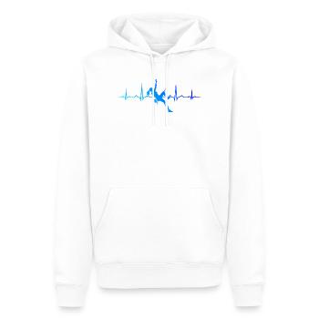 The mountaineers and climbers fit together - Men’s Premium Organic Hoodie - white - Front - Nico (187cm)
