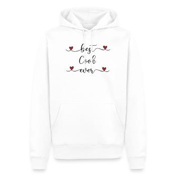Meilleur cuisinier de tous les temps, Heart - Sweat à capuche Premium bio Homme - blanc - Devant - Nico (187cm)