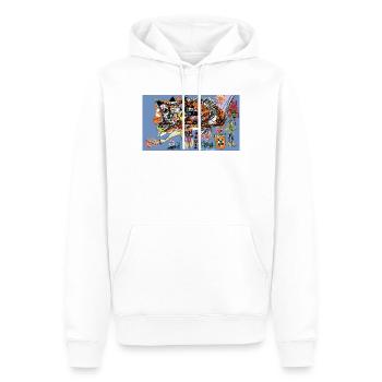 Désir néon - Sweat à capuche Premium bio Homme - blanc - Devant - Nico (187cm)