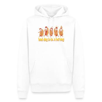 Danses de hot-dogs : mauvaise journée - Sweat à capuche Premium bio Homme - blanc - Devant - Nico (187cm)