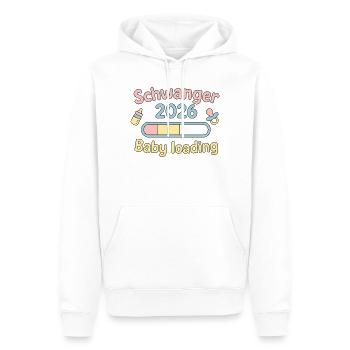 Schwanger 2026 Baby Loading Design - Männer Premium Bio Hoodie - Weiß - Vorne - Nico (187cm)