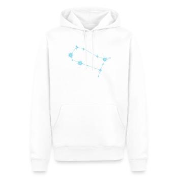 Constellation des étoiles des Gémeaux, signe du zodiaque Bleu pastel - Sweat à capuche Premium bio Homme - blanc - Devant - Nico (187cm)