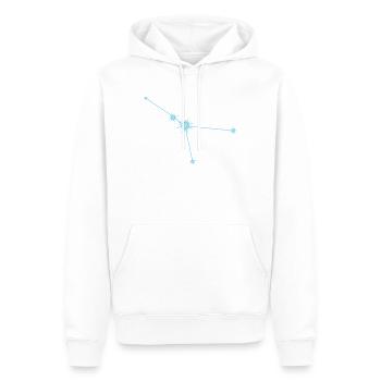 Constellation de l’Étoile du Cancer Signe du zodiaque Bleu pastel - Sweat à capuche Premium bio Homme - blanc - Devant - Nico (187cm)