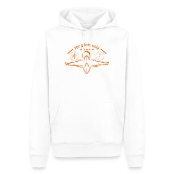 pilots_only - Männer Premium Bio Hoodie - Weiß - Vorne - Nico (187cm)
