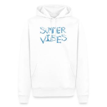 Été - Sweat à capuche Premium bio Homme - blanc - Devant - Nico (187cm)