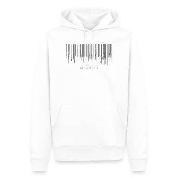 Barcode Tropfen Gray Est. MMXVI - Männer Premium Bio Hoodie - Weiß - Vorne - Nico (187cm)