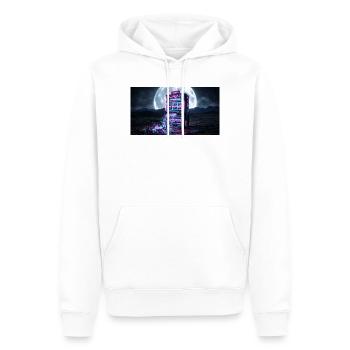 Jackpot of Burnout - Vaporwave Aesthetic Meme - Men’s Premium Organic Hoodie - white - Front - Nico (187cm)