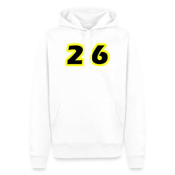 26 Zahl symbol - Männer Premium Bio Hoodie - Weiß - Vorne - Nico (187cm)
