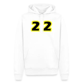 22 Number Symbol - Men’s Premium Organic Hoodie - white - Front - Nico (187cm)