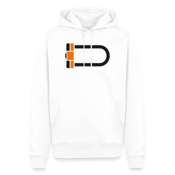 Bicycle U-Lock Icon - Men’s Premium Organic Hoodie - white - Front - Nico (187cm)