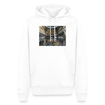 Mosaïque byzantine de Sainte-Hagia - Sweat à capuche Premium bio Homme - blanc - Devant - Nico (187cm)