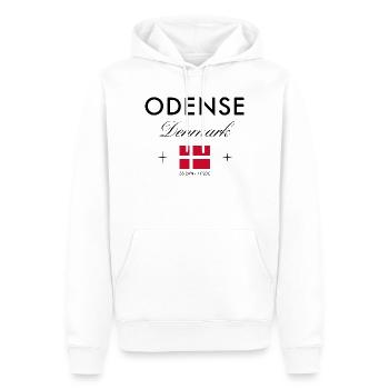 Odense Dänemark Koordinaten Reise Souvenir - Männer Premium Bio Hoodie - Weiß - Vorne - Nico (187cm)
