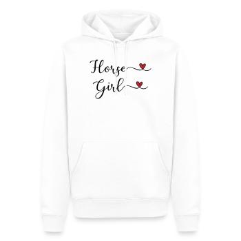 Cœur de Fille Cheval - Sweat à capuche Premium bio Homme - blanc - Devant - Nico (187cm)