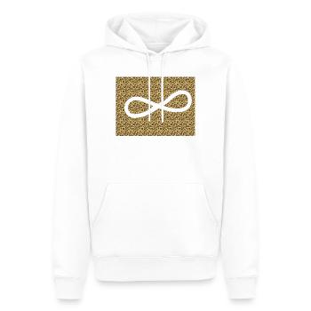 Motif Léopard Infini - Sweat à capuche Premium bio Homme - blanc - Devant - Nico (187cm)