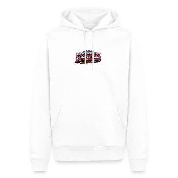 Je sais parler anglais, mais que dans ma tête. - Sweat à capuche Premium bio Homme - blanc - Devant - Nico (187cm)