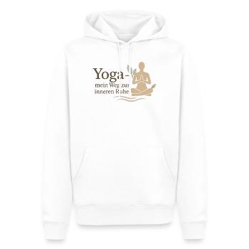 Yoga Weg Zur Inneren Ruhe - Männer Premium Bio Hoodie - Weiß - Vorne - Nico (187cm)