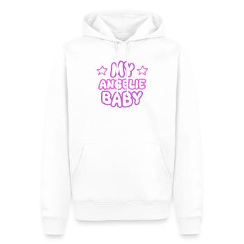 Cadeau pour Angelie - Sweat à capuche Premium bio Homme - blanc - Devant - Nico (187cm)