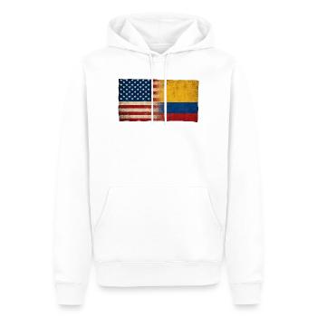 Identité du drapeau d’amitié États-Unis-Paraguay - Sweat à capuche Premium bio Homme - blanc - Devant - Nico (187cm)