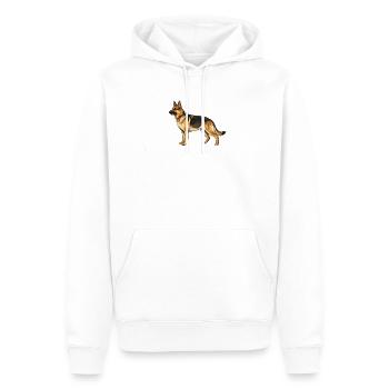Berger allemand. Style rétro - Sweat à capuche Premium bio Homme - blanc - Devant - Nico (187cm)