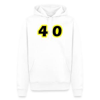 40 Zahl symbol - Männer Premium Bio Hoodie - Weiß - Vorne - Nico (187cm)