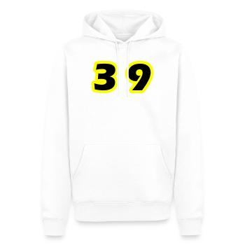 39 Number Symbol - Men’s Premium Organic Hoodie - white - Front - Nico (187cm)