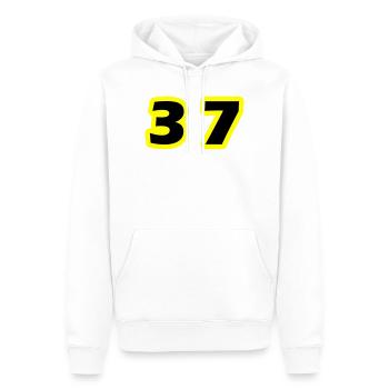 37 Zahl symbol - Männer Premium Bio Hoodie - Weiß - Vorne - Nico (187cm)