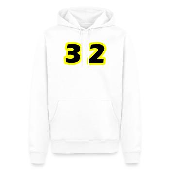 32 Zahl symbol - Männer Premium Bio Hoodie - Weiß - Vorne - Nico (187cm)